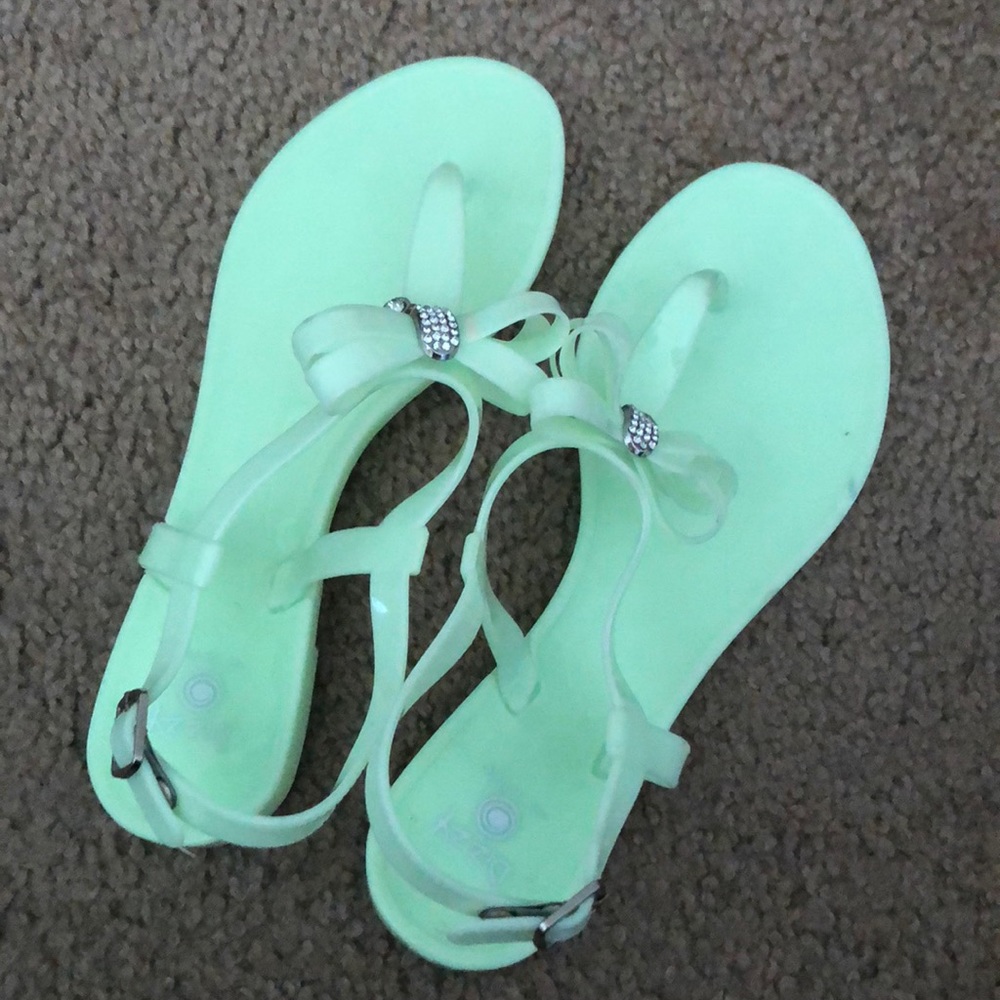 Pastel green sandals